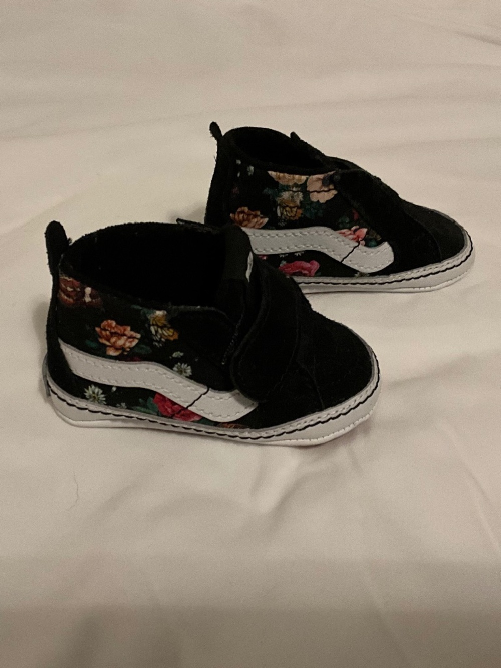 Vans Infant Sk8-Hi Crib butterfly floral black soft-bottom shoes Sz 3
